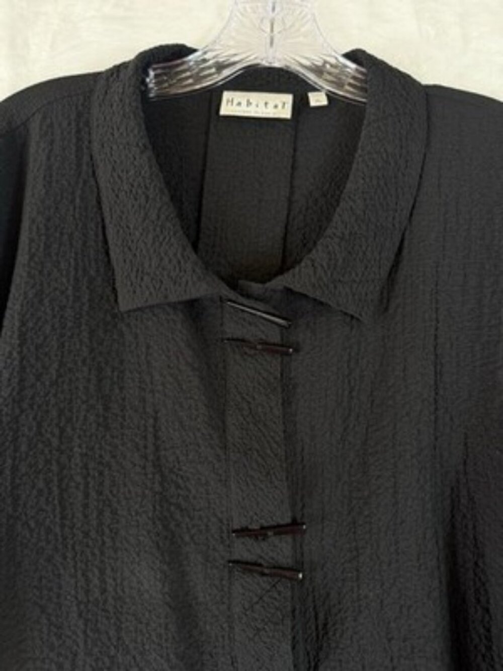 Habitat Clothes To Live In XL Jacket Black Artsy Art To Wear Avant Garde Womens